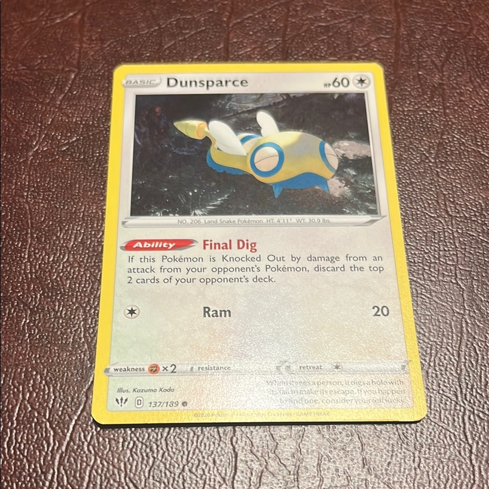 Dunsparce Pokémon Card